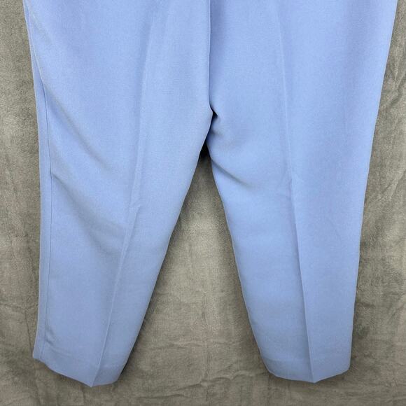 The Fold London Pants Womens 12 Blue Tavira Trousers Crop NEW Business Luxury - Picture 6 of 16